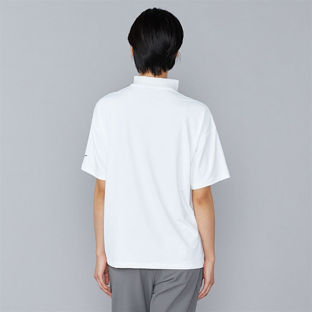 UVハーフジップ半袖シャツ ホワイト XL