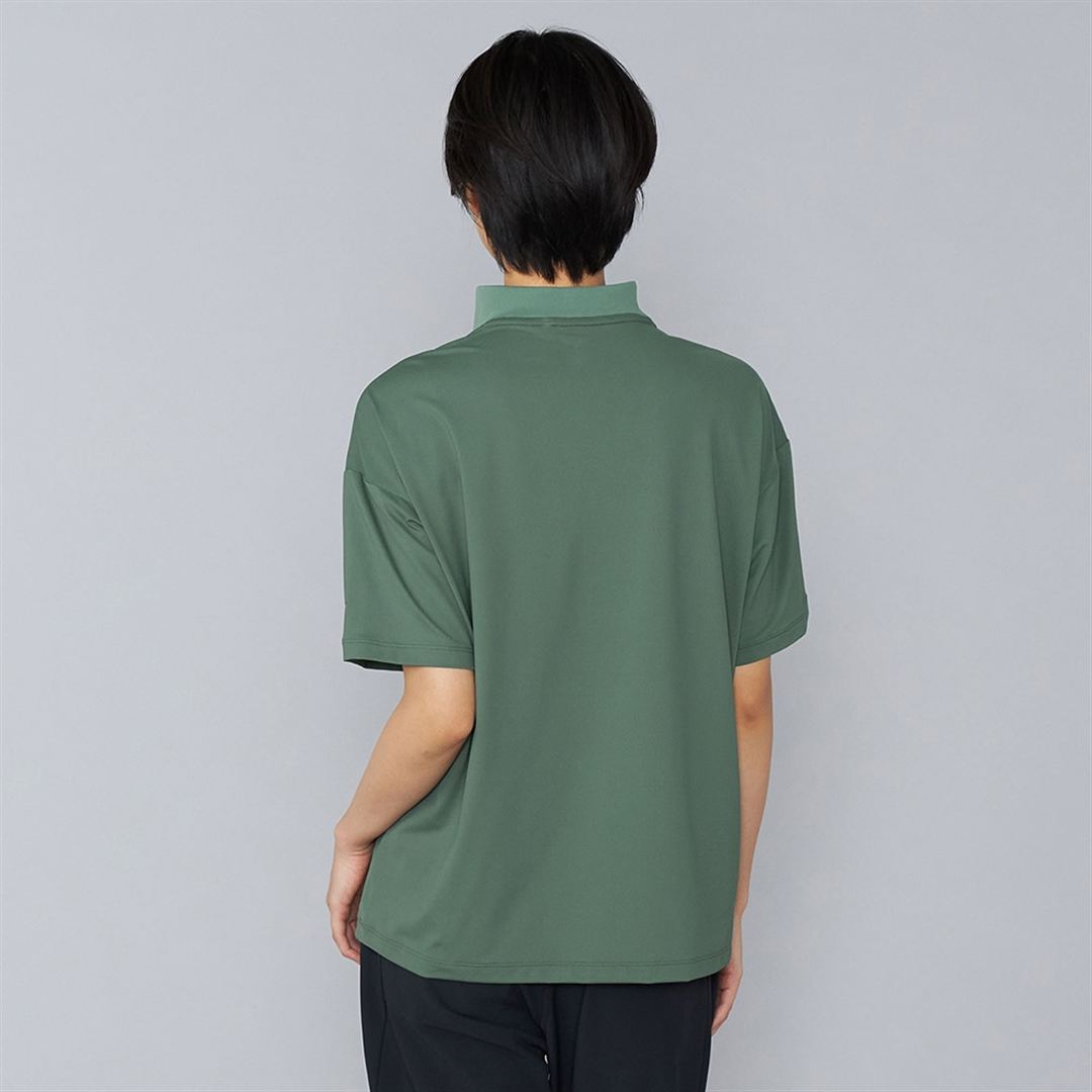 UVハーフジップ半袖シャツ フォレストグリーン XL