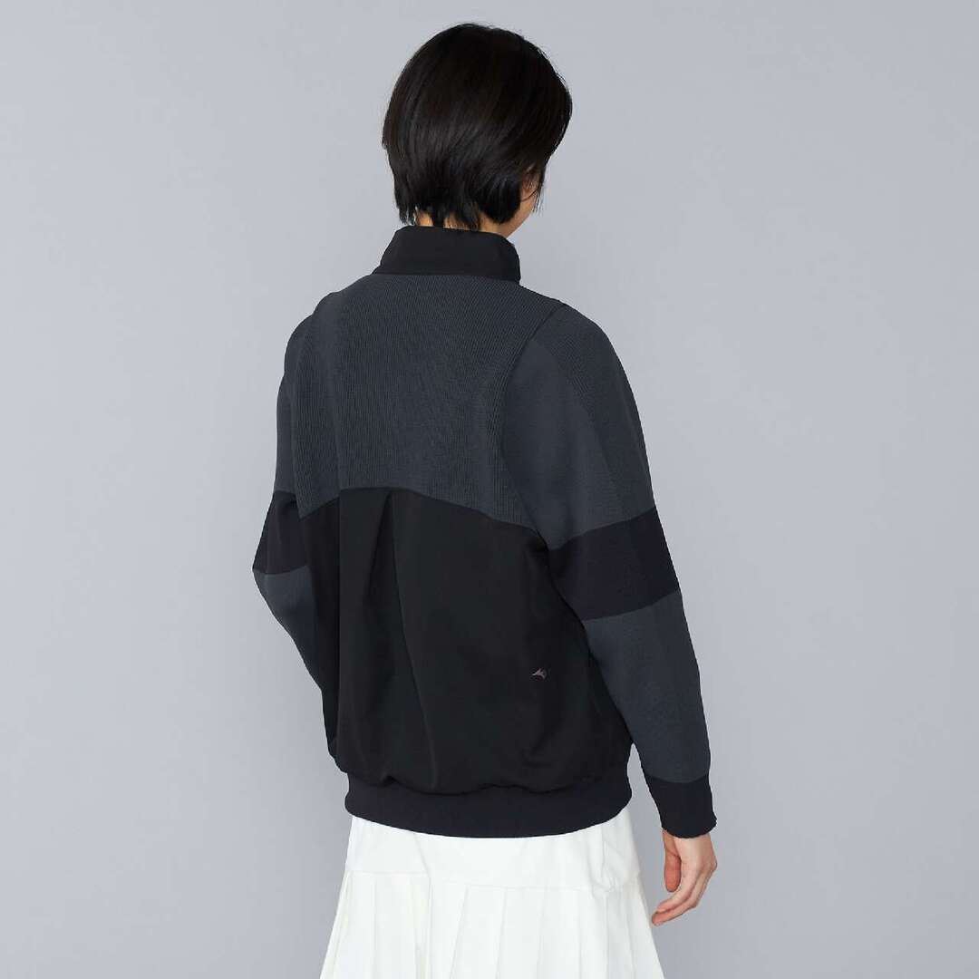 サーマルメッシュハーフジッププルオーバー ブラック XL