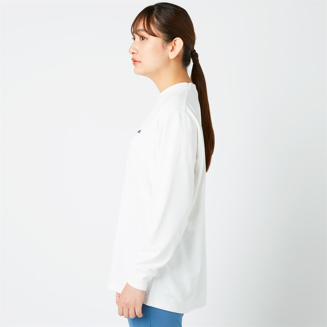 【ミズノ直営限定】モノグラムM Tシャツ長袖 ホワイト S