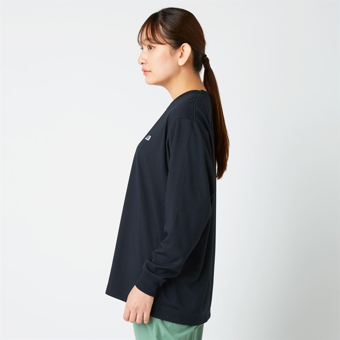 【ミズノ直営限定】モノグラムM Tシャツ長袖 ブラック XL