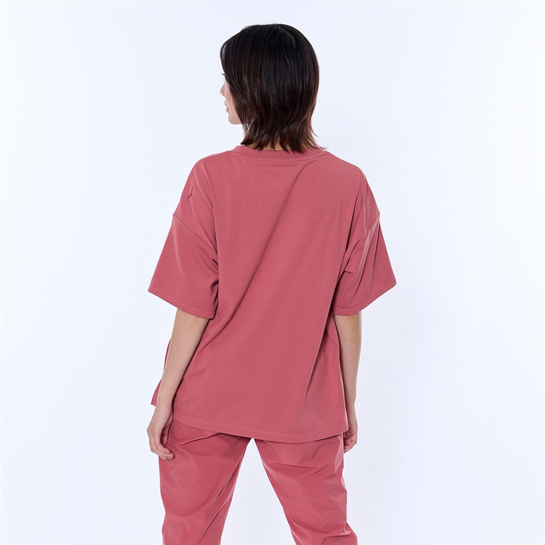リサイクルポリエステル グラフィックTシャツ テラコッタ M