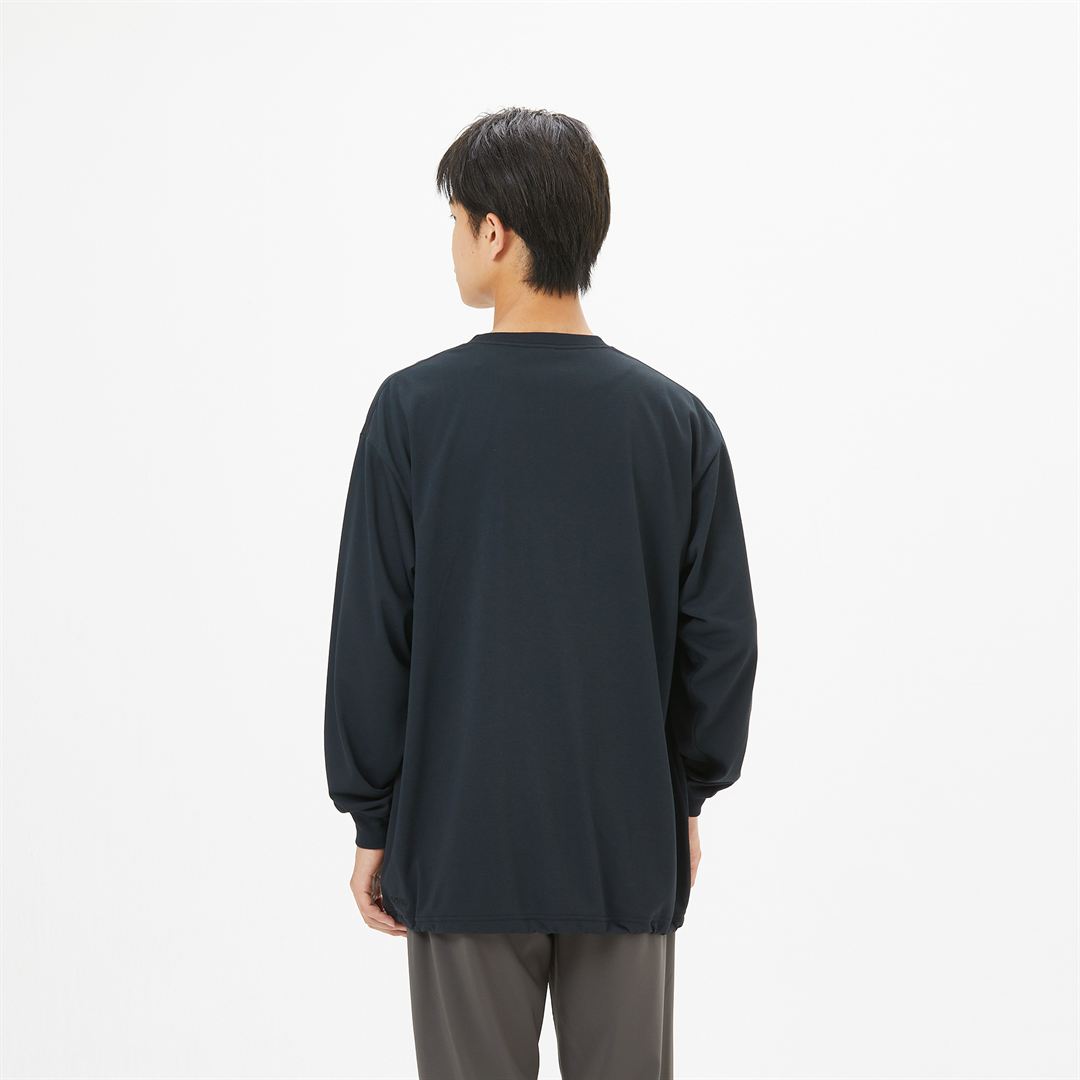 【ミズノ直営限定】モノグラムM ドロストシャツ ブラック S