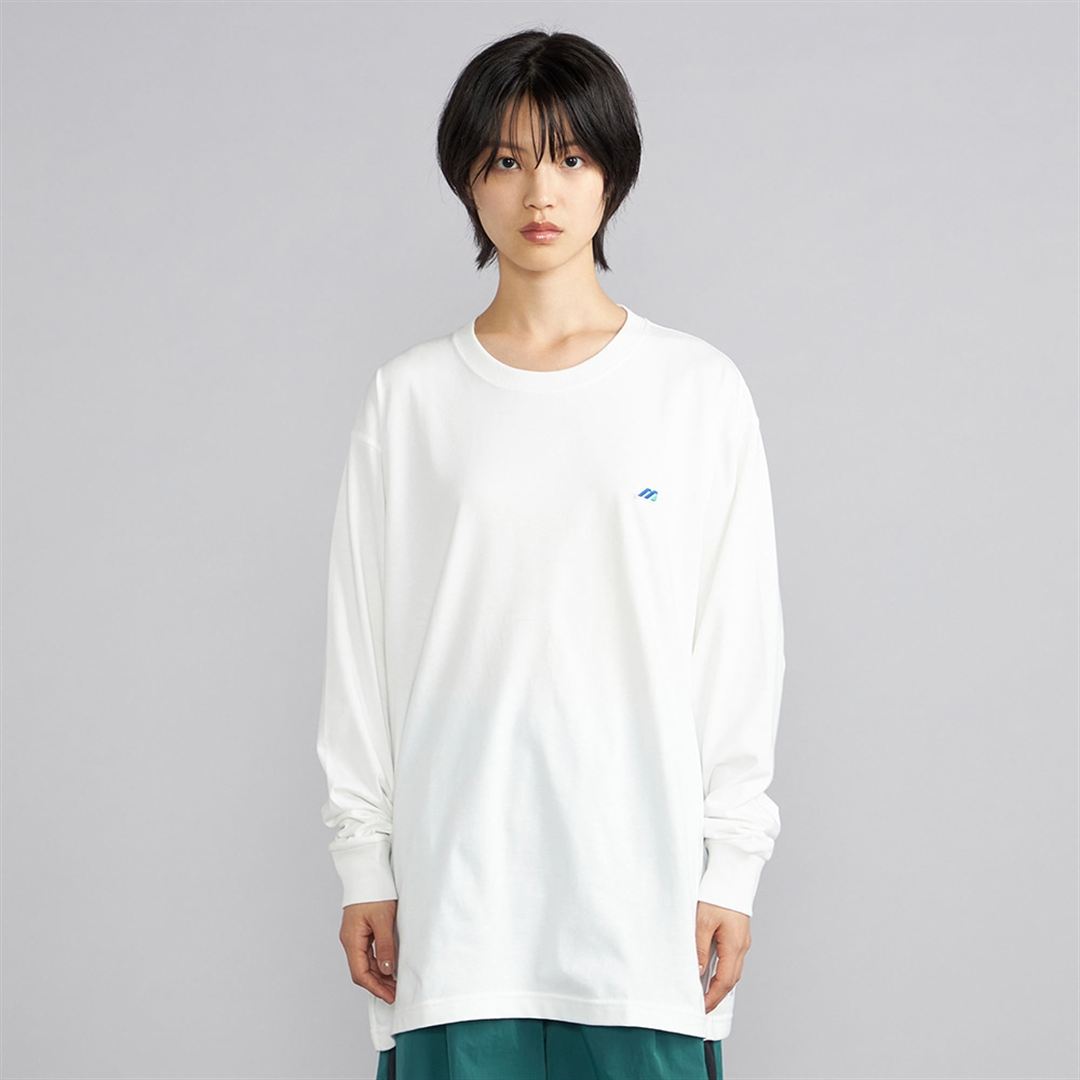 【ミズノ直営限定】モノグラムM Tシャツ長袖 ホワイト S