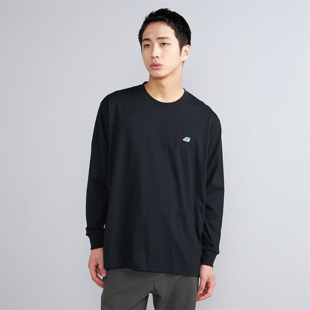 【ミズノ直営限定】モノグラムM Tシャツ長袖 ブラック S