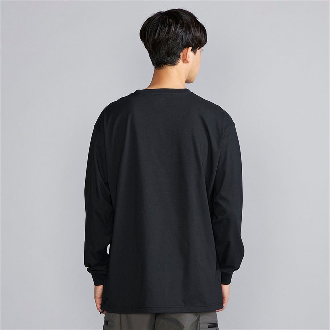 【ミズノ直営限定】モノグラムM ドロストシャツ ブラック S