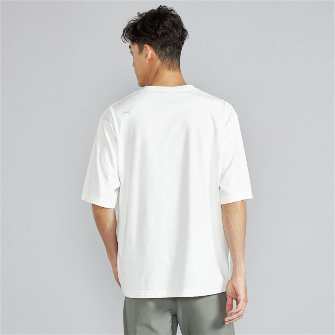 【ミズノ直営限定】モノグラムM5分袖Tシャツ ホワイト S