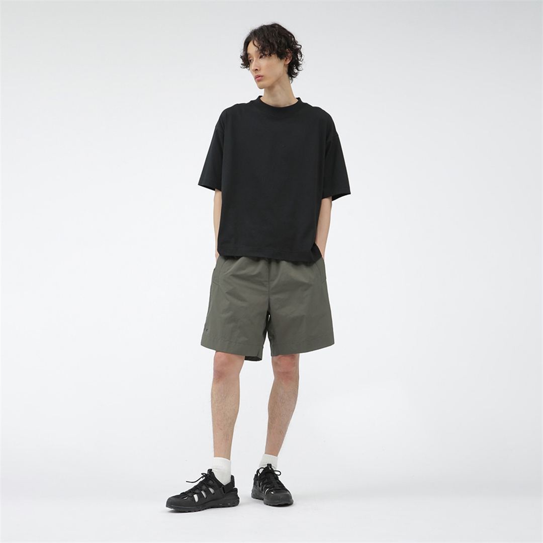 【MARGARET HOWELL】コットンポリエステルワイドTシャツ ブラック M