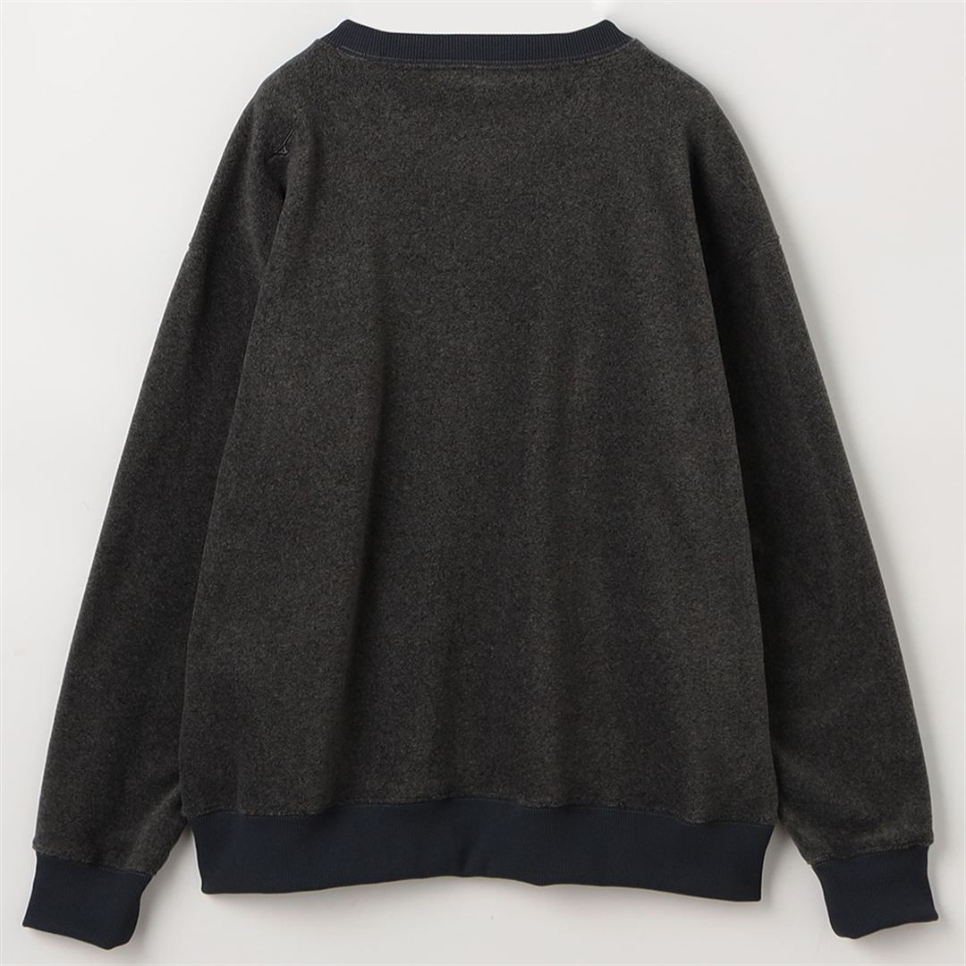【ミズノ直営限定】モノグラムM POLARTECフリースクルーネック グレー杢 L