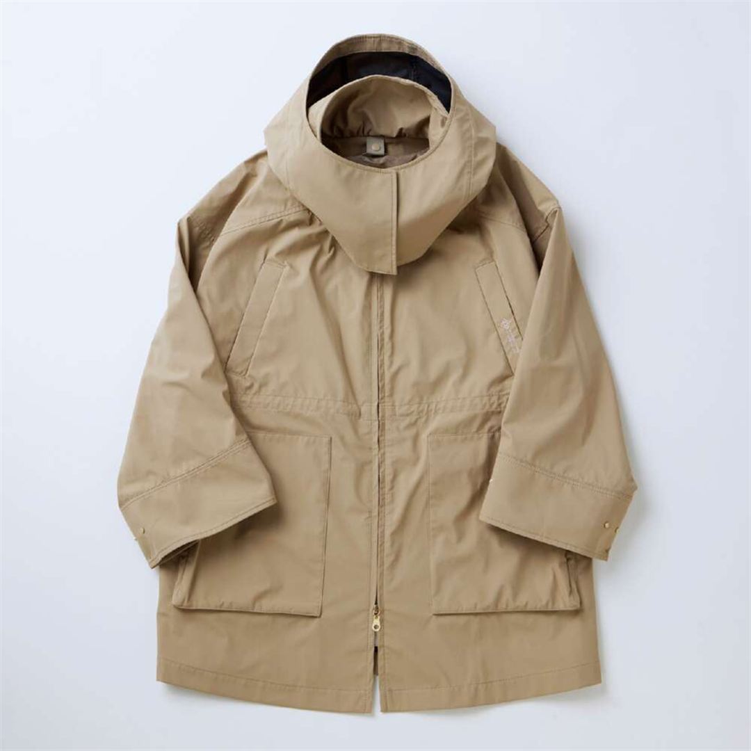 【ROPE／吸湿発熱】WINDSTOPPER ギャザーハーフコート ベージュ 38