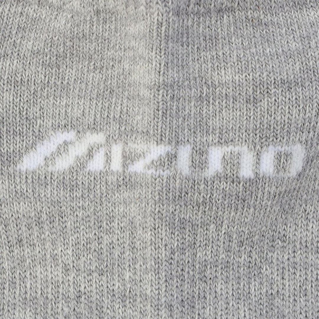 ドライベクターノンパイルアンクルソックス グレー杢×ホワイト 25-27