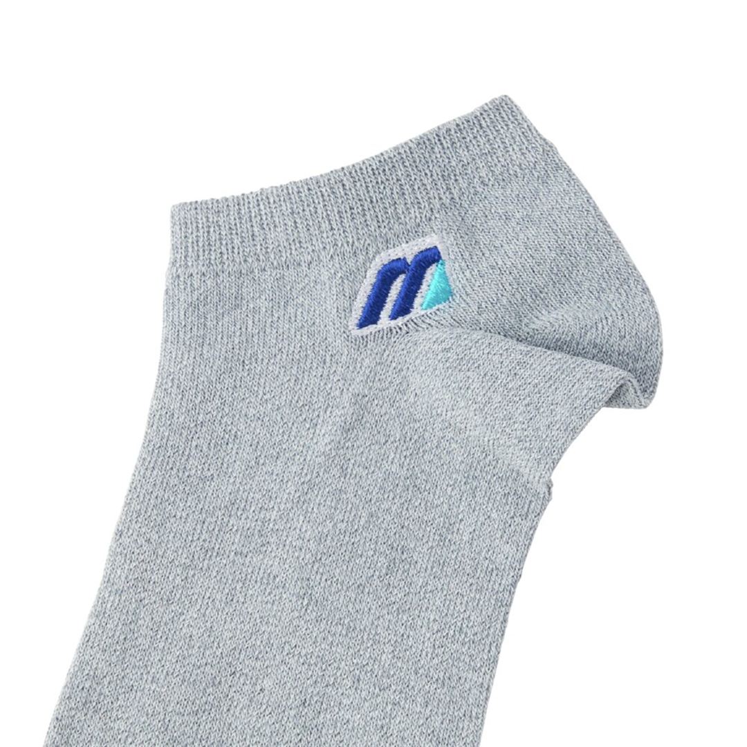 【ミズノ直営限定】モノグラムM kamiitoノンパイルアンクルソックス グレー 25-27