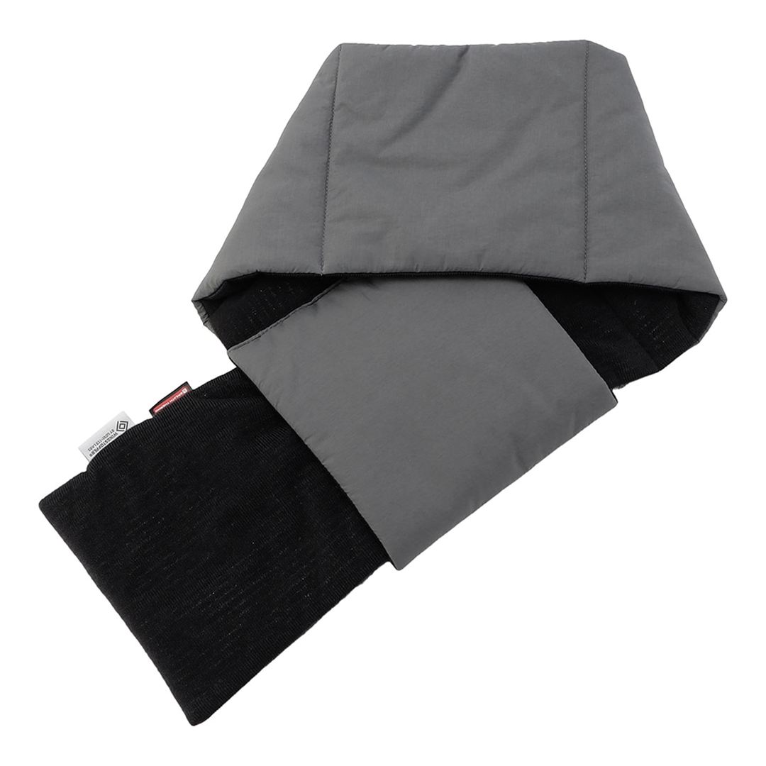 【IL BISONTE／吸湿発熱】WINDSTOPPER プロダクト ブレスサーモ パデットマフラー ピューターグレー