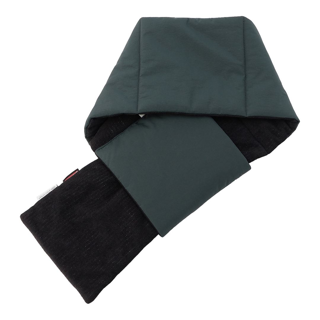 【IL BISONTE／吸湿発熱】WINDSTOPPER プロダクト ブレスサーモ パデットマフラー フォレストグリーン