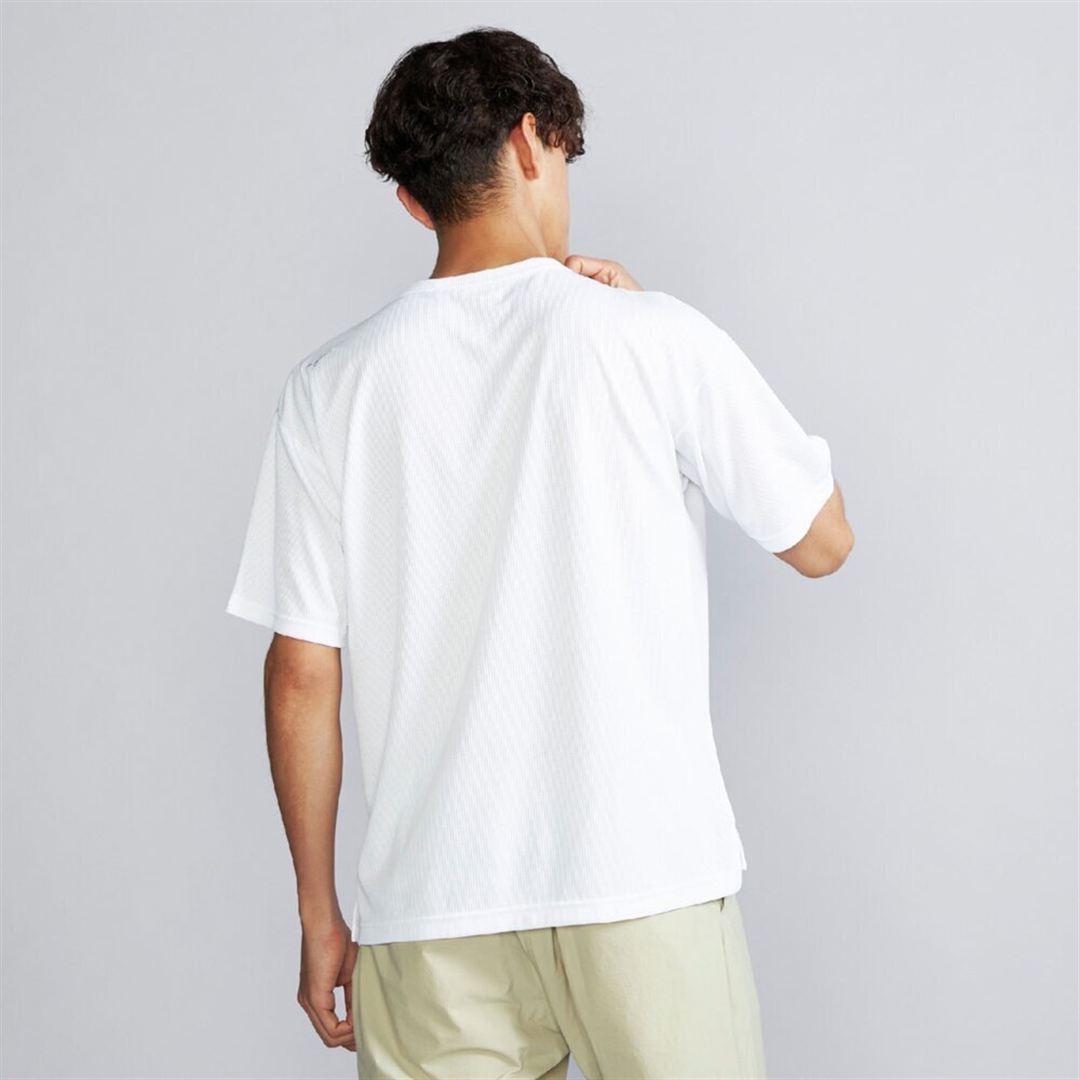 【汗処理／通気】ドライエアロフローポケットTシャツ ホワイト M
