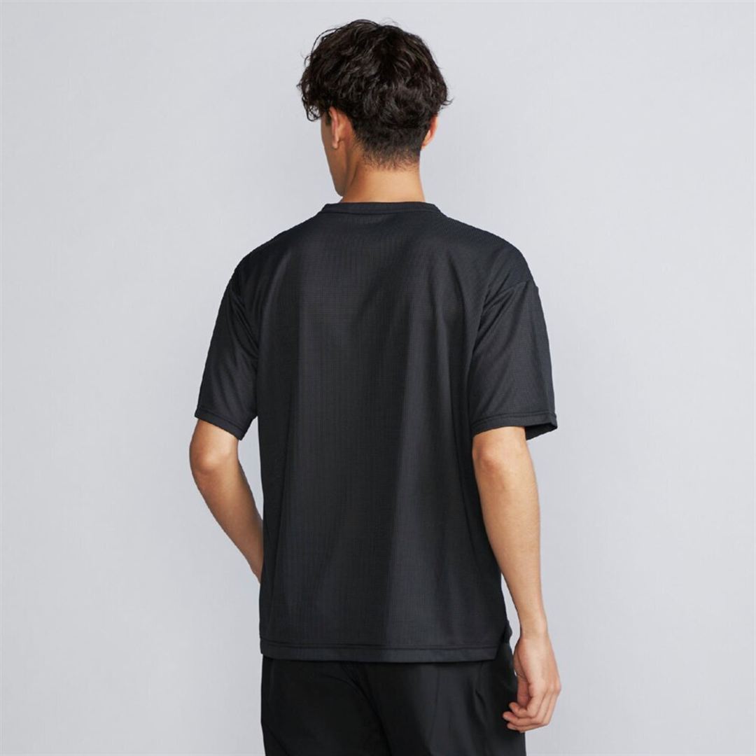 【汗処理／通気】ドライエアロフローポケットTシャツ ブラック M