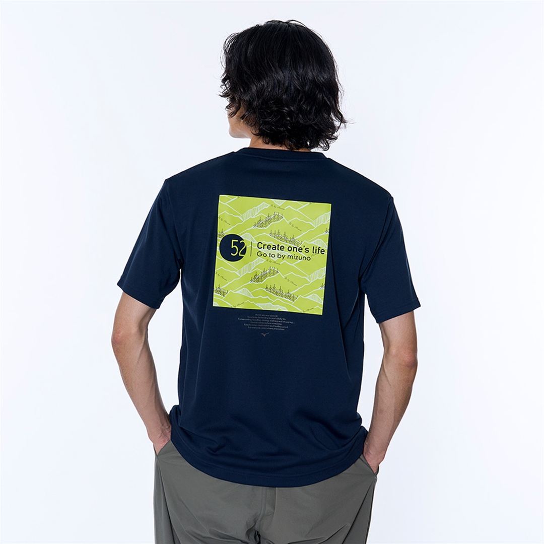 リサイクルポリグラフィックプリントTシャツ サルートネイビー M