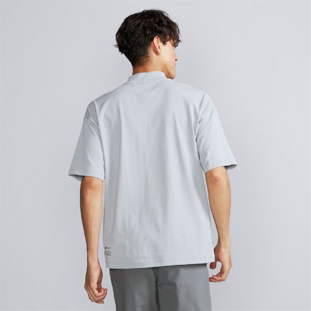 アンチスウェット モックネックTシャツ グレー M