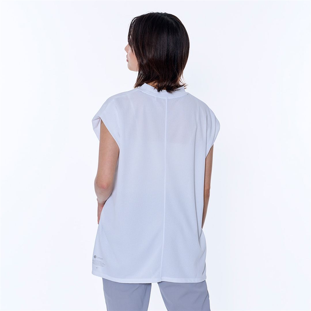 【汗処理／通気】ドライエアロフローアクティブフレンチスリーブTシャツ ホワイト S