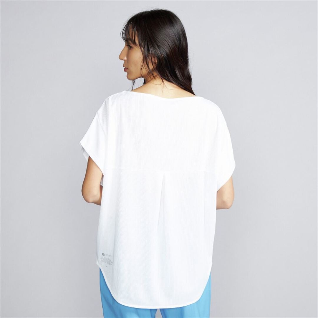【汗処理／通気】ドライエアロフローアクティブTシャツ ホワイト S