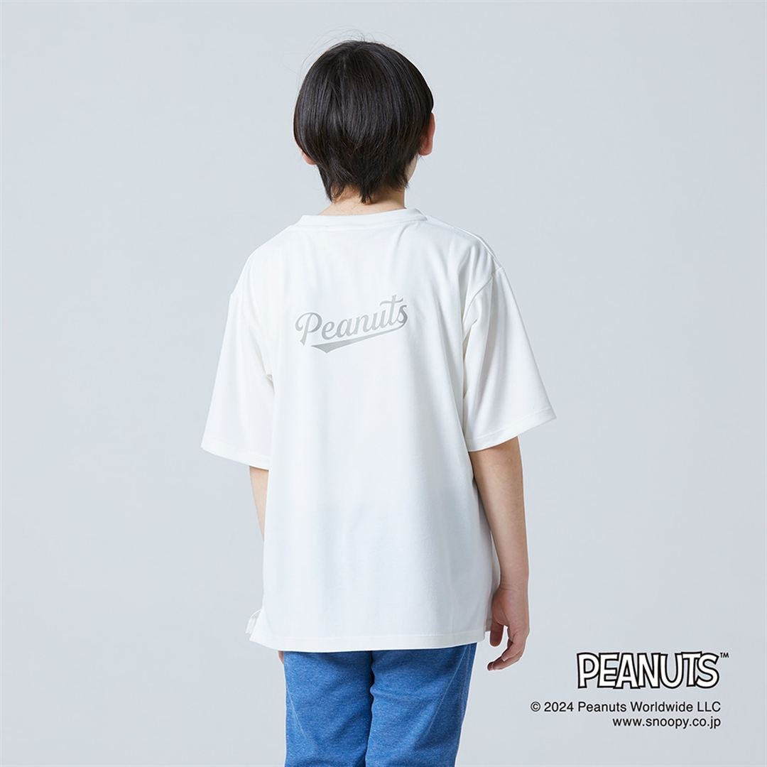 【PEANUTS】リサイクルポリエステルTシャツ マシュマロホワイト 130