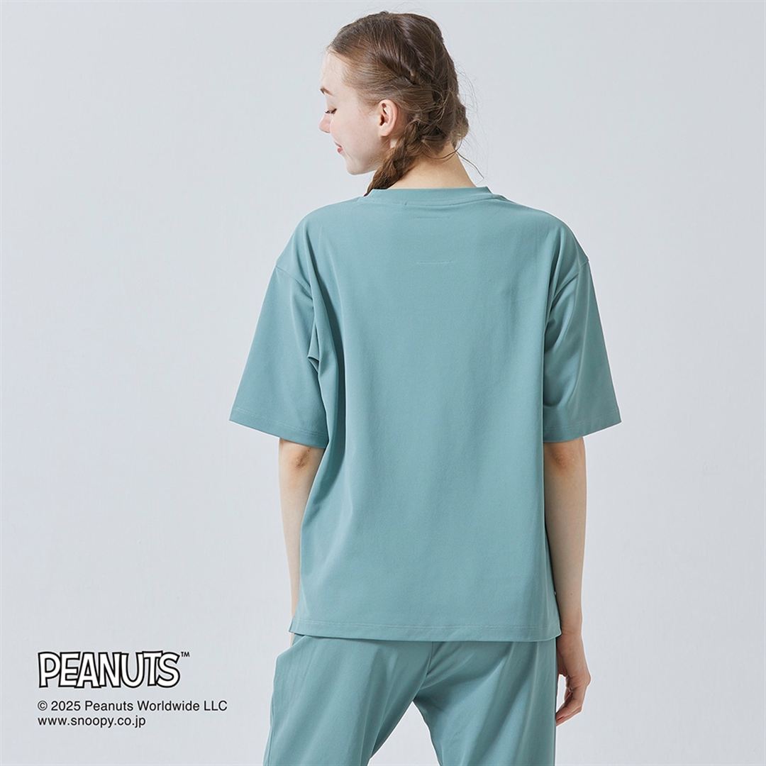 【PEANUTS】アンチスウェット Tシャツ アイスバーググリーン XS