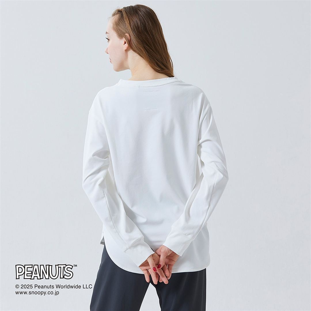 【PEANUTS】アンチスウェット 長袖Tシャツ マシュマロホワイト XS