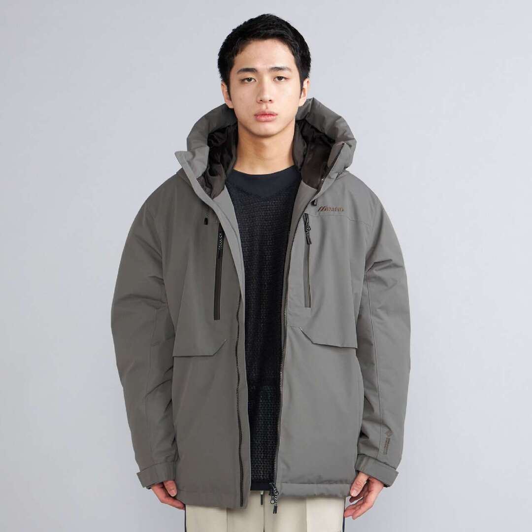 【吸湿発熱】WINDSTOPPER ダウラギリライトダウンジャケット ピューターグレー XL