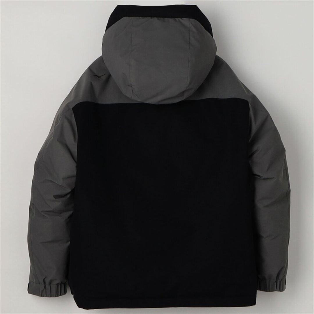 【吸湿発熱】WINDSTOPPER ダウラギリライトダウンジャケット ブラック×ピューターグレー XL