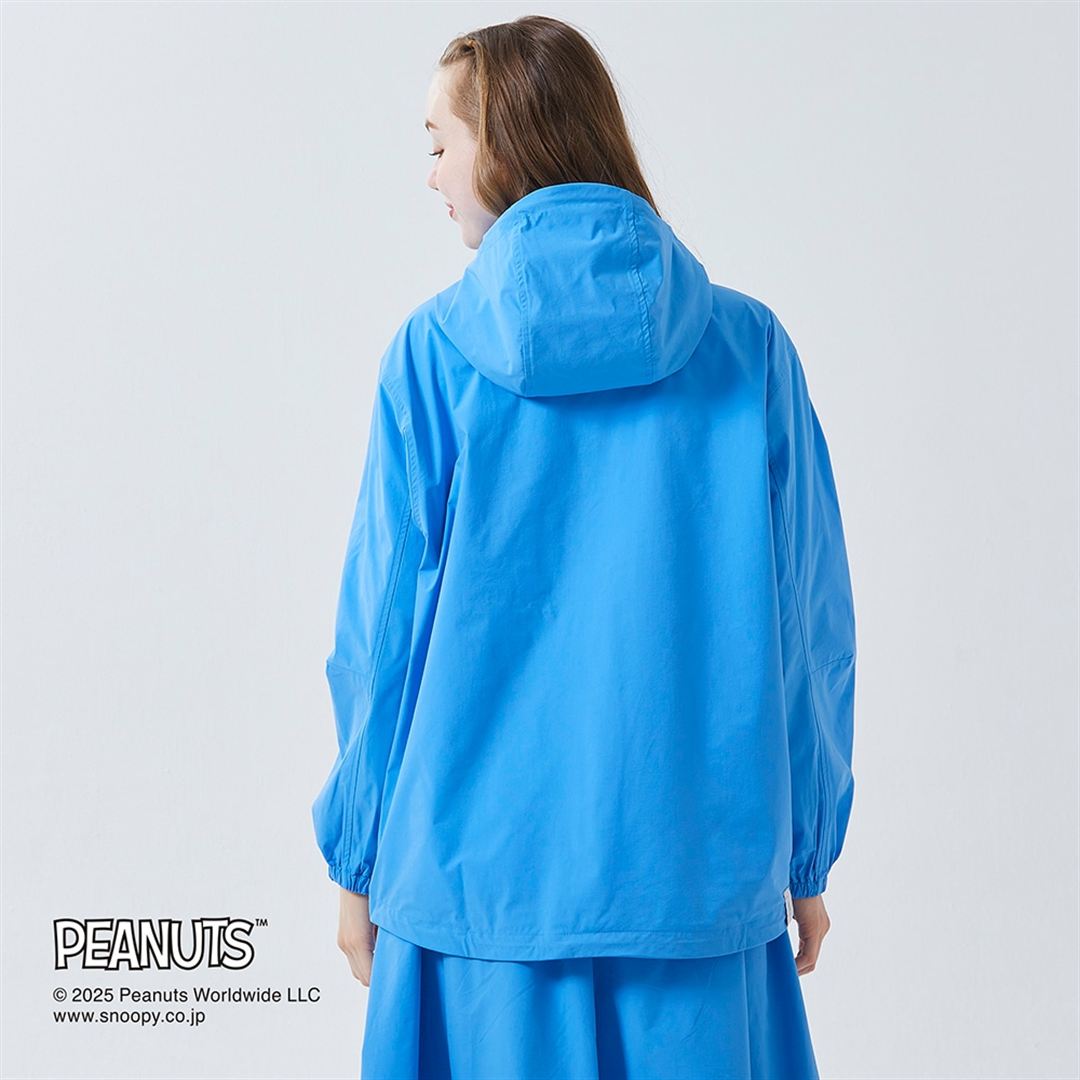 【PEANUTS】ウォーターリパレントストレッチアノラックジャケット アズールブルー XS