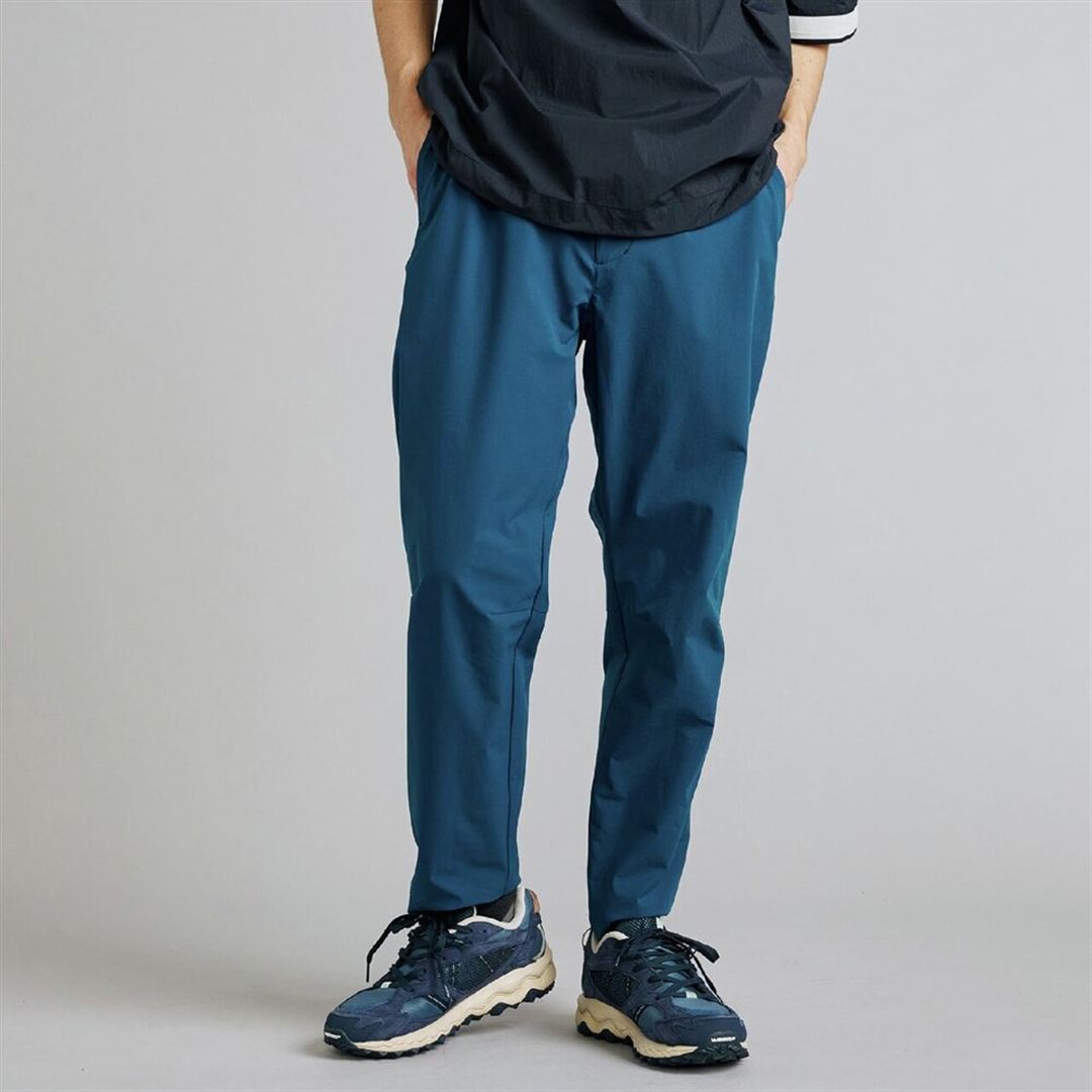 MIZUNO BUDDYストレッチ撥水テーパードパンツ セーラーブルー S