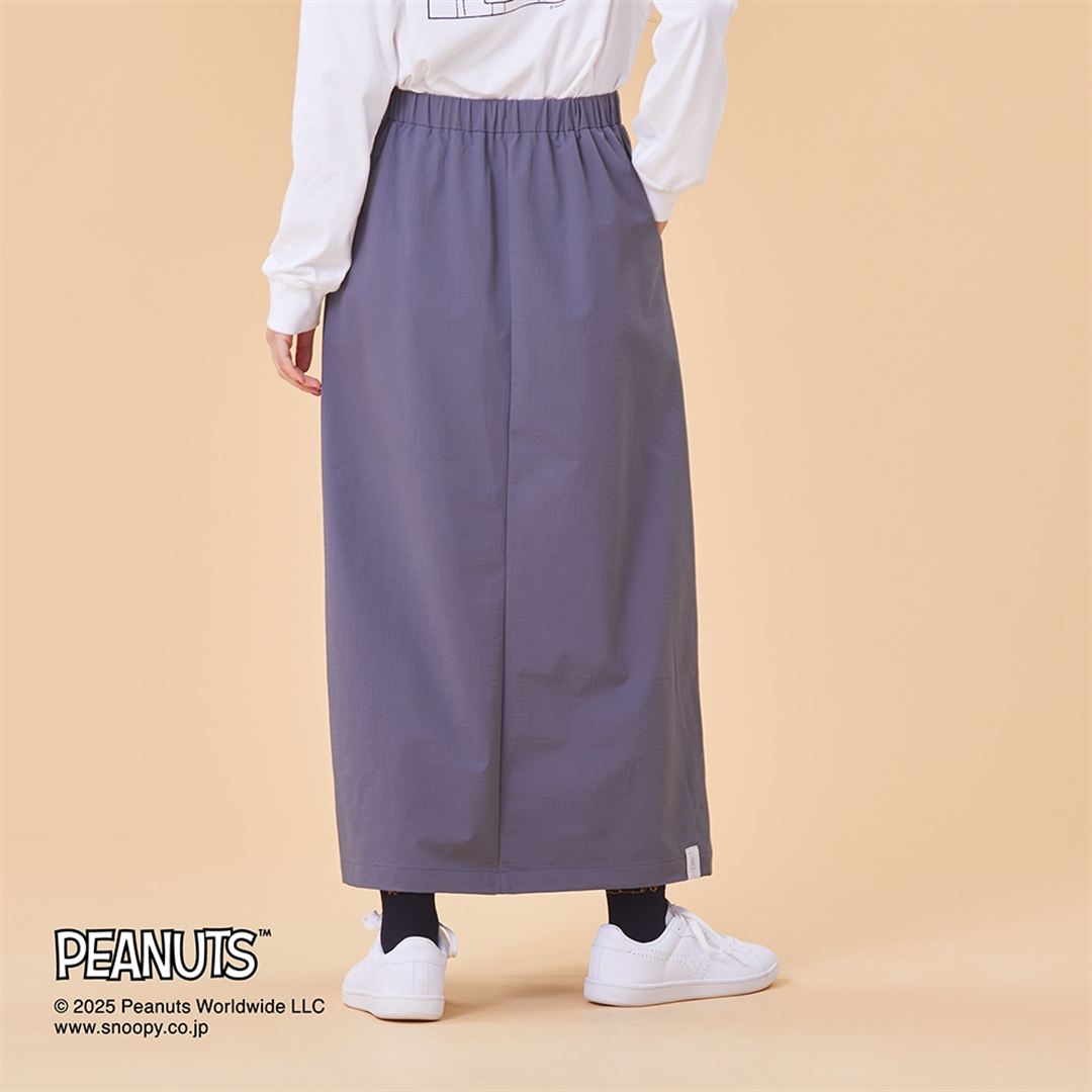 【PEANUTS】ストレッチナイロンスカート ピューターグレー S