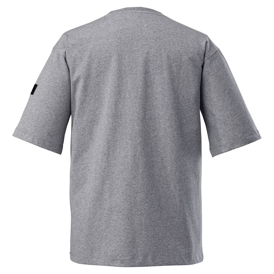 撥水オーバーサイズTシャツ(半袖) グレー杢 M