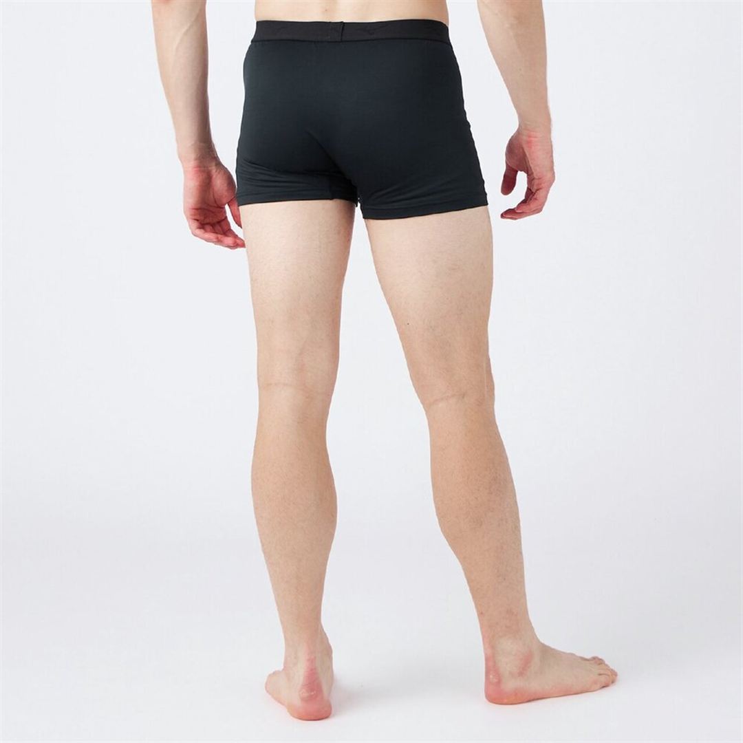 【抗菌防臭／防汚】ミズノプレミア365インナー ピュアハイパーボクサーパンツ(前開き) ブラック M