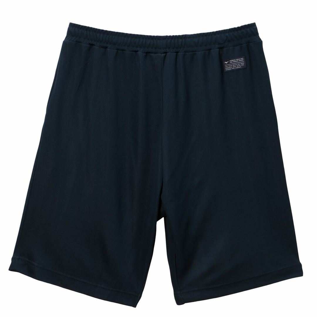 【ミズノ直営限定／接触冷感】アイスタッチニットハーフパンツ ネイビー XL