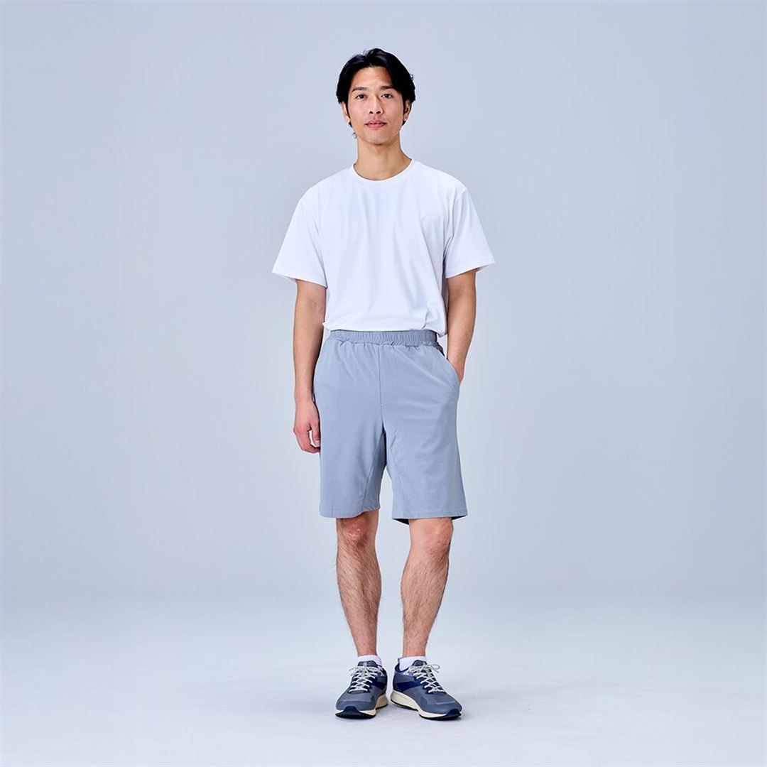 ハイストレッチ ハーフパンツ グレー XL