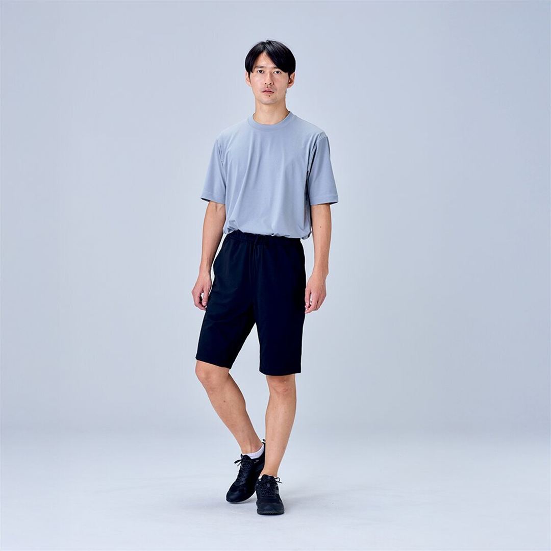 ハイストレッチ ハーフパンツ ブラック XL