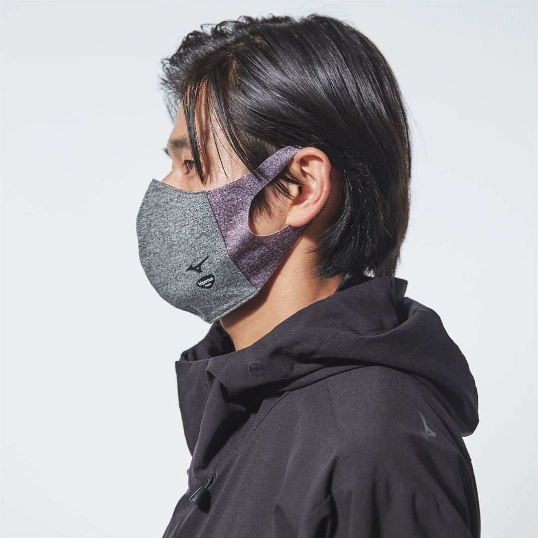 【消臭／抗菌】Triporous(トリポーラス)：マウスカバー チャコール杢 S