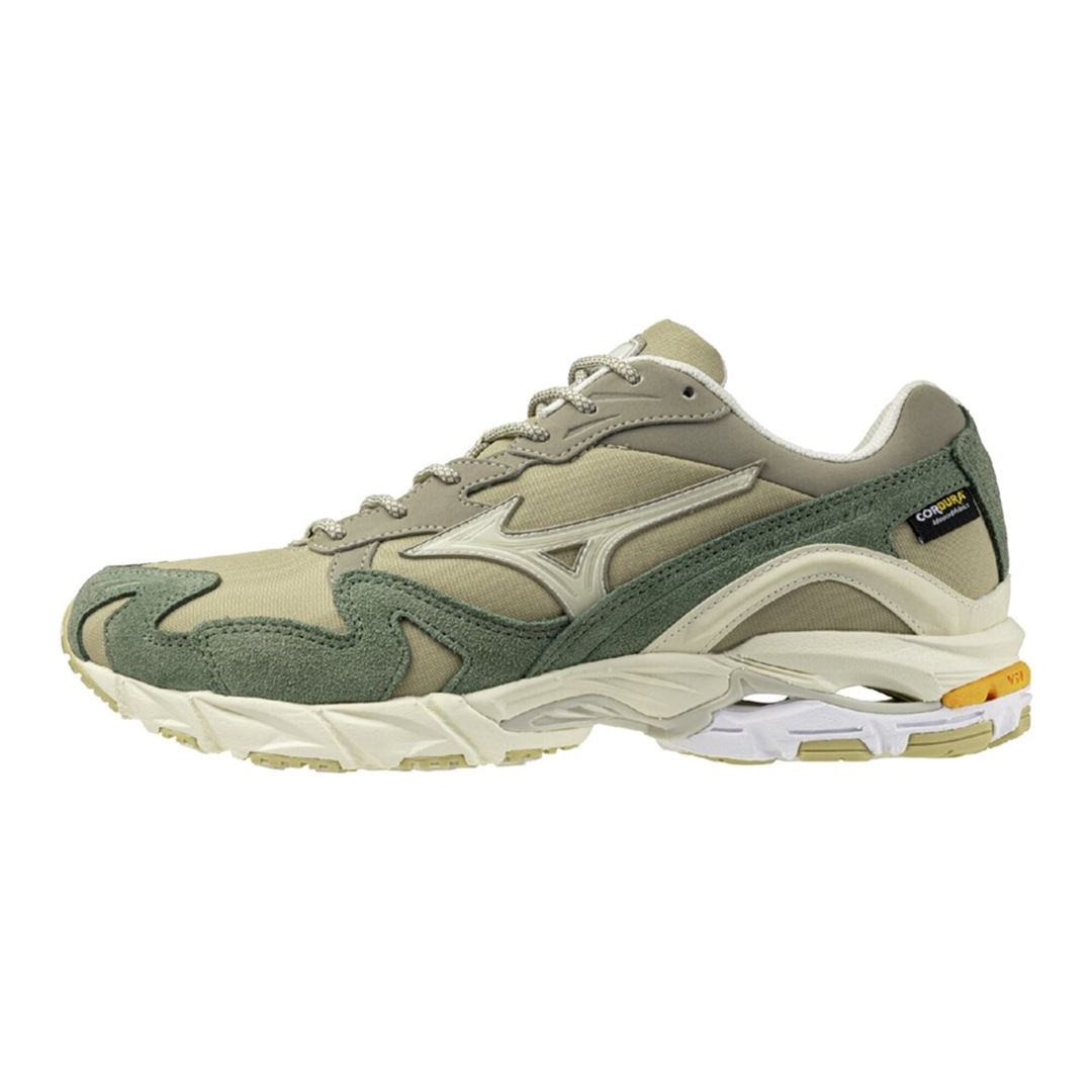 【ミズノ直営限定】WAVE RIDER 10 CORDURA グレージュ×オフホワイト×グリーン 27.5