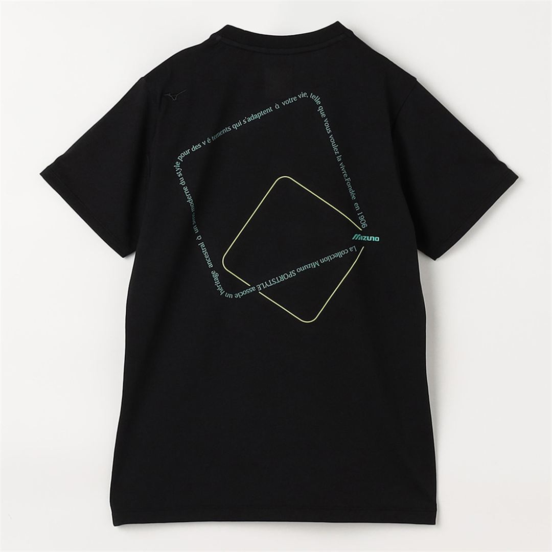 【ミズノ直営限定】リサイクルポリエステル グラフィックTシャツ ブラック S