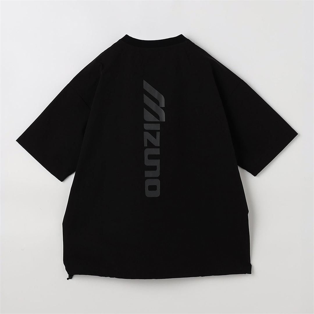 【JEANS FACTORY】ウォーターリパレントストレッチウーブンTシャツ ブラック S