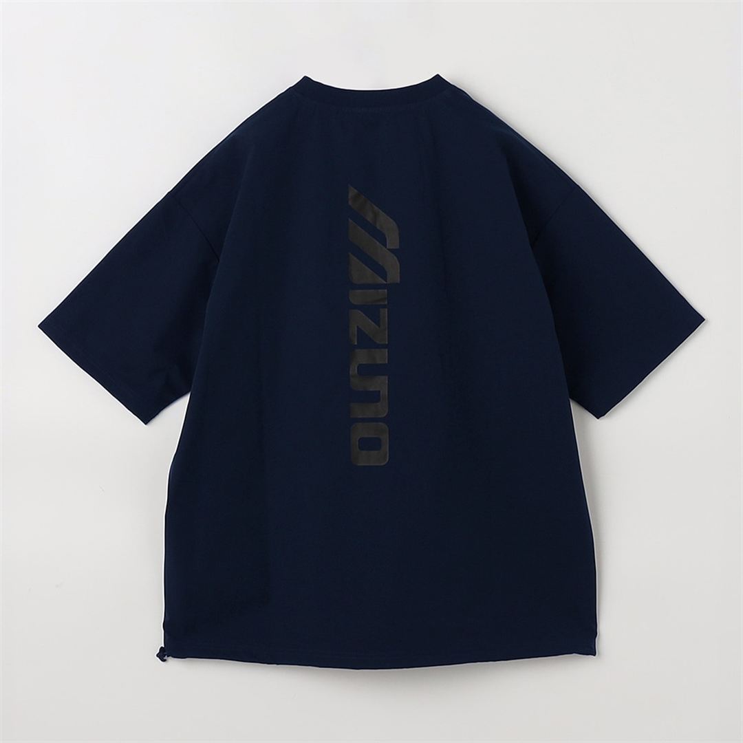 【JEANS FACTORY】ウォーターリパレントストレッチウーブンTシャツ ネイビー S