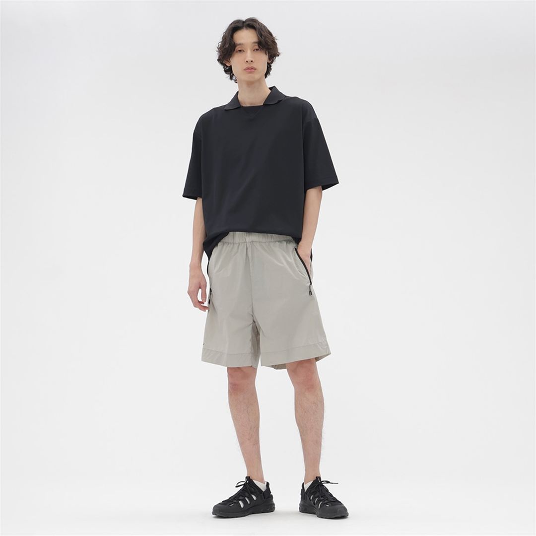 【MARGARET HOWELL】アンチスウェットリブカラーシャツ DK.ネイビー M