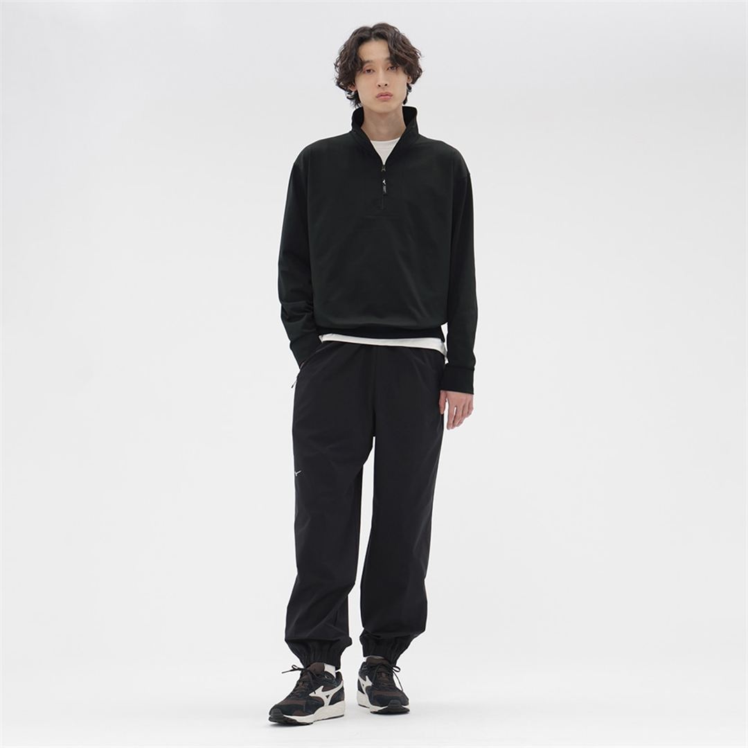 【MARGARET HOWELL】ヘビーオンスZIPシャツ ブラック M
