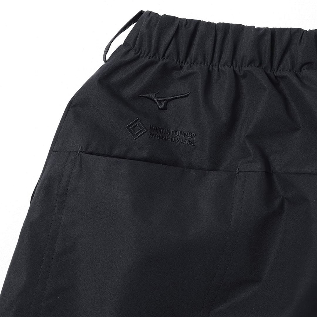 【EKAL／吸湿発熱】GORE-TEX WINDSTOPPERトラックパンツ ブラック S