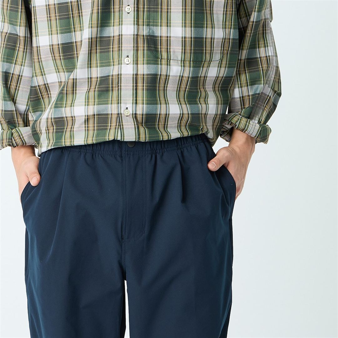 【JEANS FACTORY】ウォーターリパレントストレッチウーブンパンツ ネイビー XL
