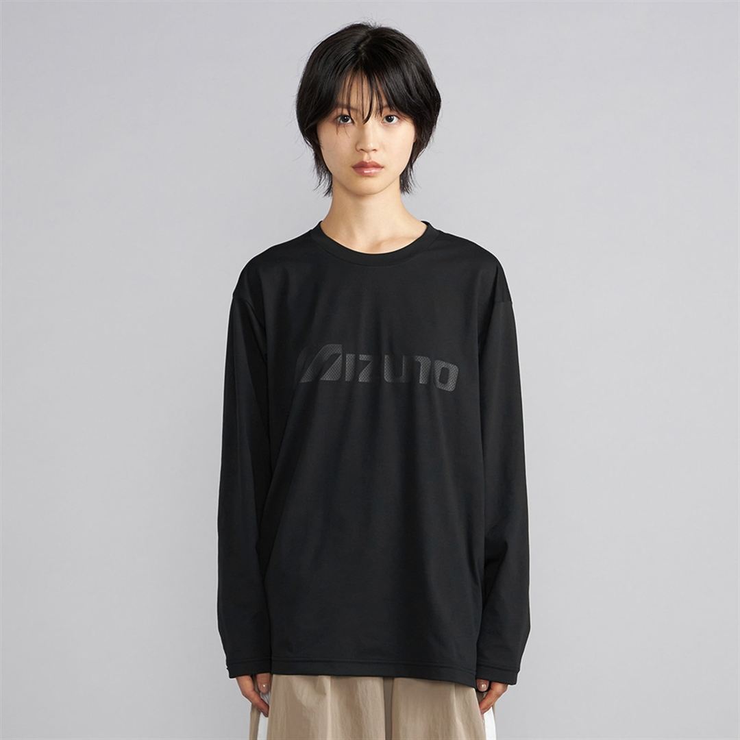 ワードマークロゴロングスリーブTシャツ ブラック XL