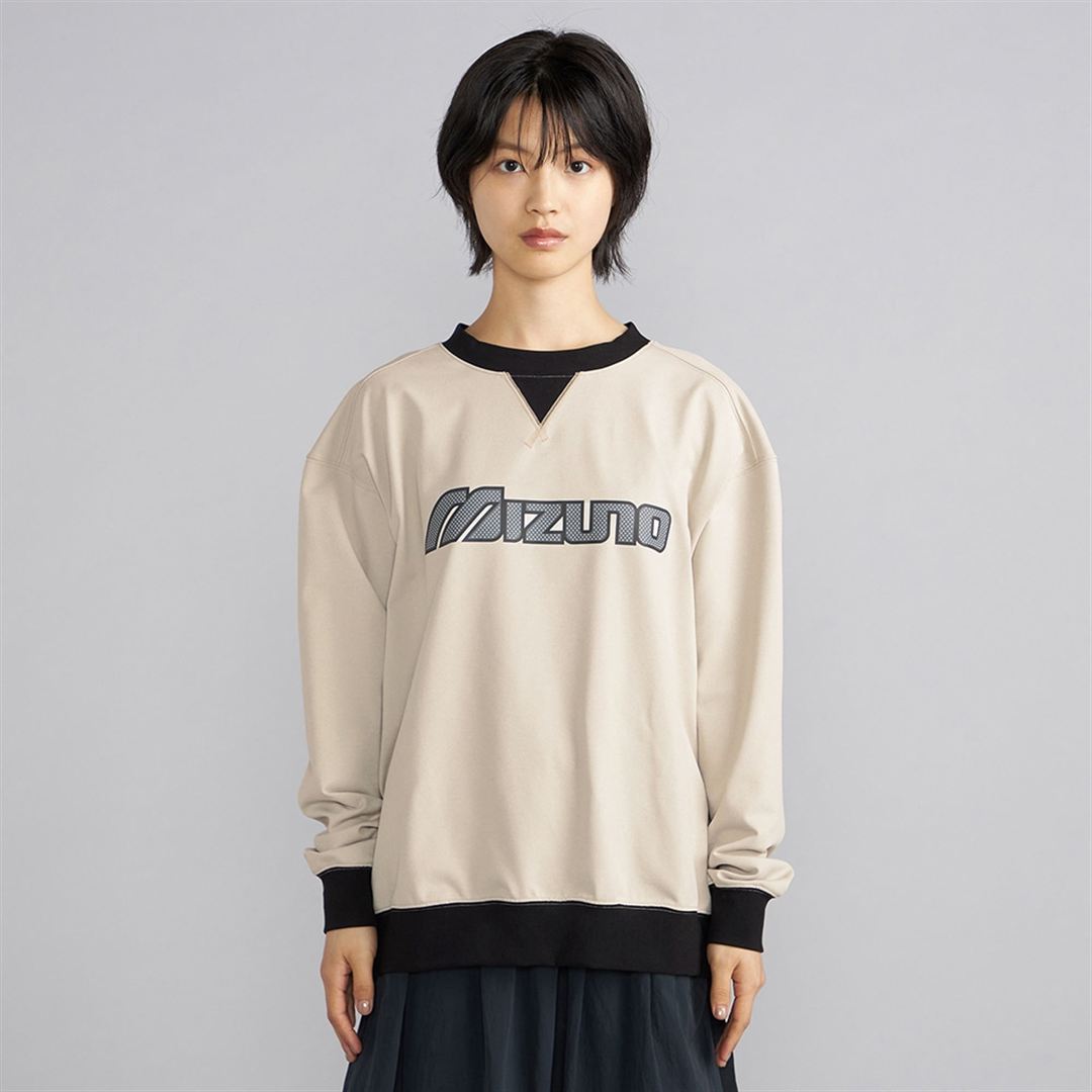 ヘビーオンスクルーネックシャツ グレージュ L