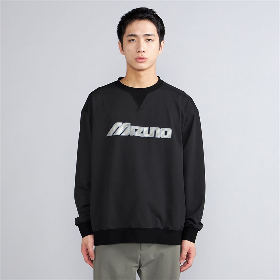 ヘビーオンスクルーネックシャツ ブラック×グレージュ L