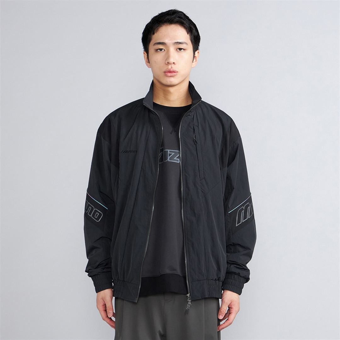 シャンブレーワッシャートラックブルゾン ブラック XL